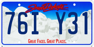 SD license plate 76IY31