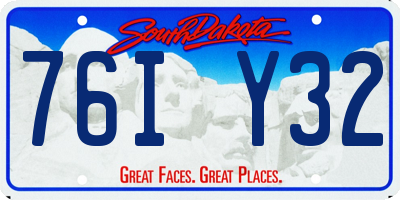 SD license plate 76IY32