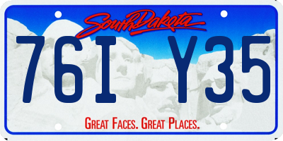 SD license plate 76IY35