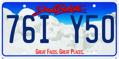 SD license plate 76IY50