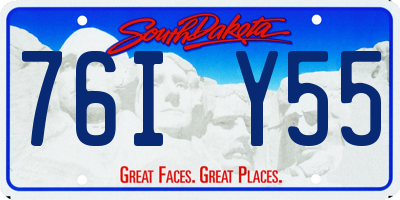 SD license plate 76IY55