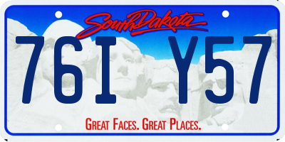 SD license plate 76IY57