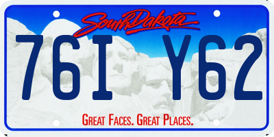 SD license plate 76IY62