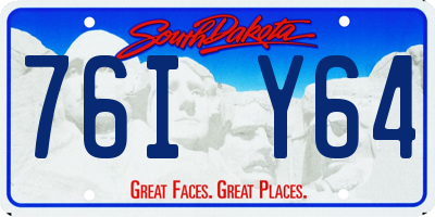 SD license plate 76IY64