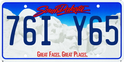 SD license plate 76IY65