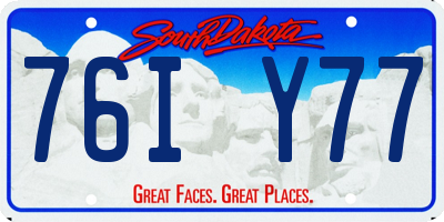 SD license plate 76IY77