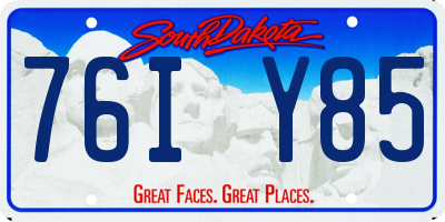 SD license plate 76IY85