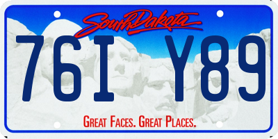 SD license plate 76IY89