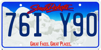 SD license plate 76IY90