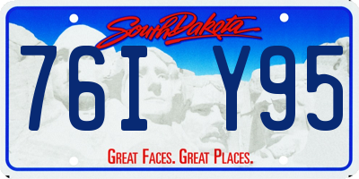 SD license plate 76IY95