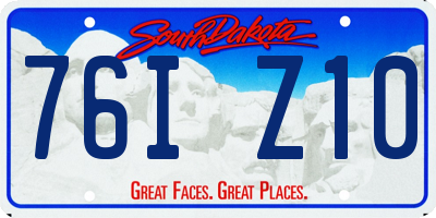 SD license plate 76IZ10