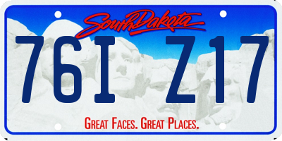 SD license plate 76IZ17