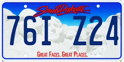 SD license plate 76IZ24