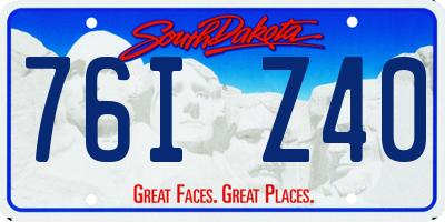 SD license plate 76IZ40
