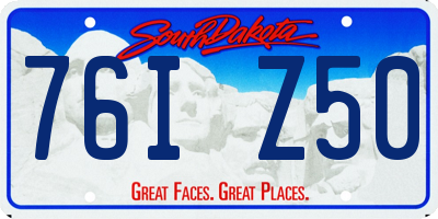 SD license plate 76IZ50