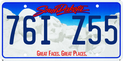 SD license plate 76IZ55