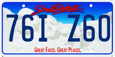 SD license plate 76IZ60