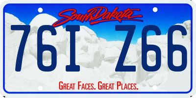 SD license plate 76IZ66