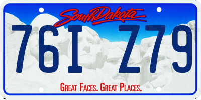 SD license plate 76IZ79