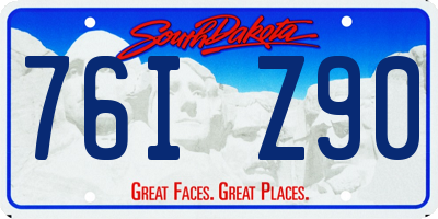 SD license plate 76IZ90