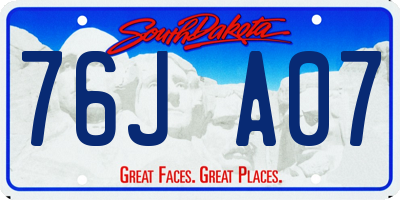 SD license plate 76JA07
