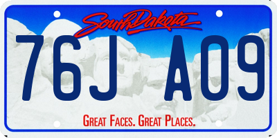 SD license plate 76JA09