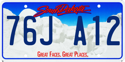 SD license plate 76JA12