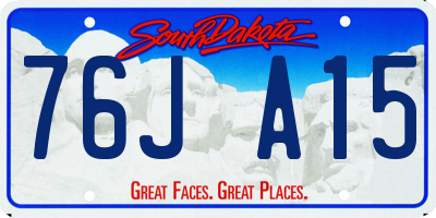 SD license plate 76JA15