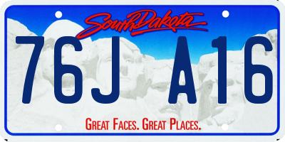 SD license plate 76JA16