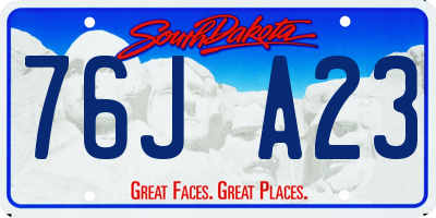 SD license plate 76JA23