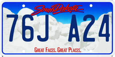 SD license plate 76JA24
