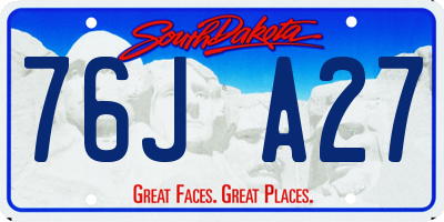 SD license plate 76JA27