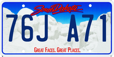 SD license plate 76JA71