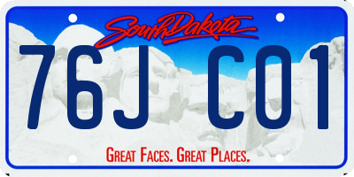 SD license plate 76JC01