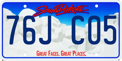 SD license plate 76JC05