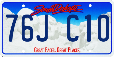 SD license plate 76JC10