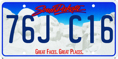 SD license plate 76JC16