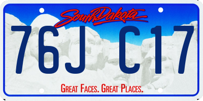 SD license plate 76JC17