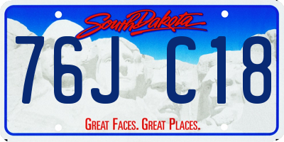 SD license plate 76JC18
