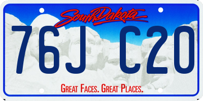 SD license plate 76JC20