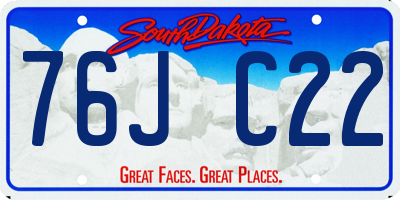 SD license plate 76JC22