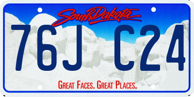 SD license plate 76JC24