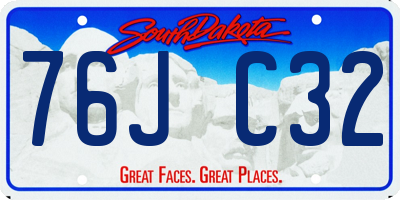 SD license plate 76JC32