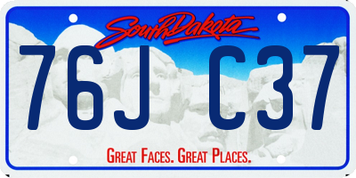 SD license plate 76JC37