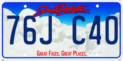 SD license plate 76JC40