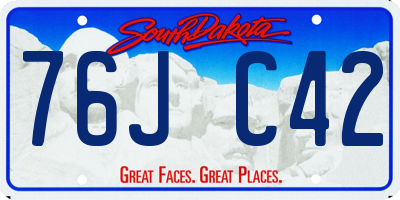 SD license plate 76JC42