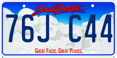 SD license plate 76JC44