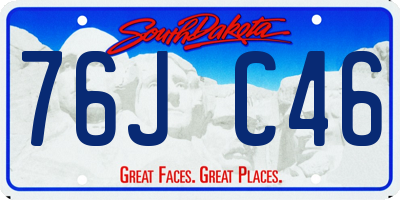 SD license plate 76JC46