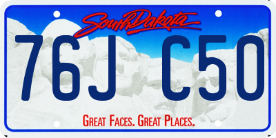 SD license plate 76JC50