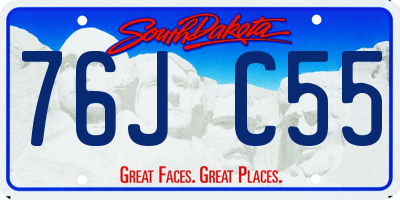 SD license plate 76JC55
